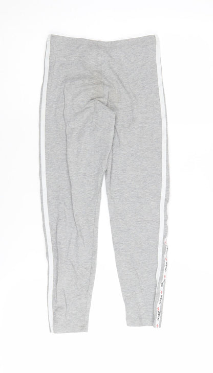 Back view of Adidas girls’ grey track pants 9-10 years
