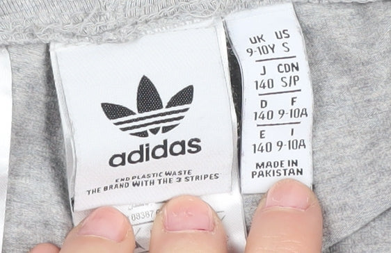 Additional view of Adidas girls’ grey track pants 9-10 years
