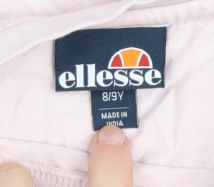 Additional view of Ellesse girls’ pink t-shirt, size 8-9, years, logo accents
