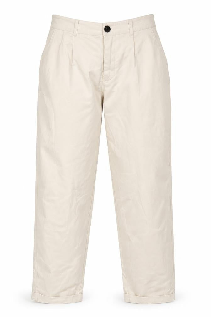 MNG Women’s Beige Pleated Trousers Size 12