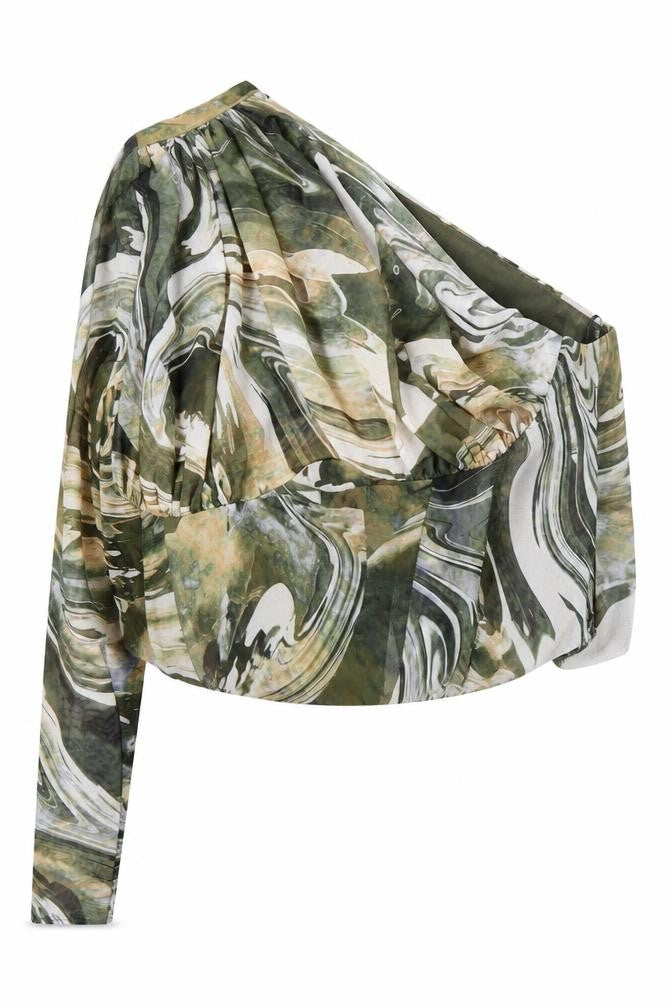 Zara Women's Multicoloured Geometric Blouse, Size 12