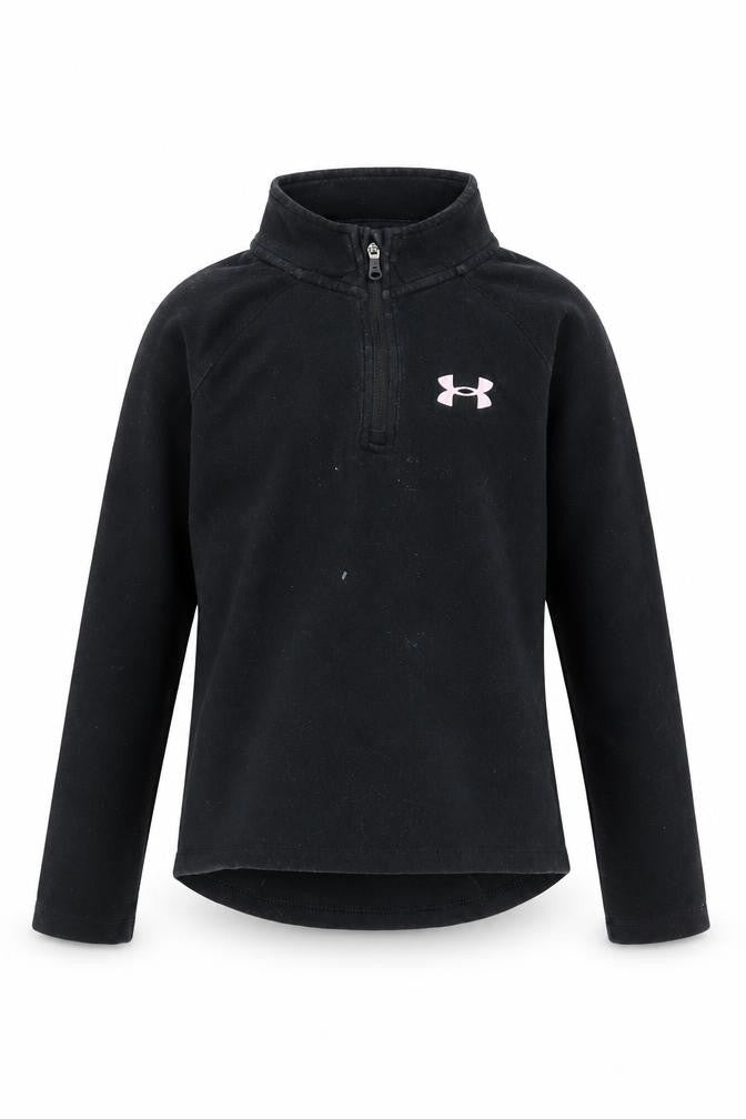 Under Armour Girls Black Long Sleeve Pullover 6-7 Years