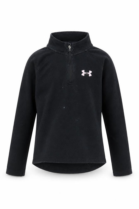 Under Armour Girls Black Long Sleeve Pullover 6-7 Years