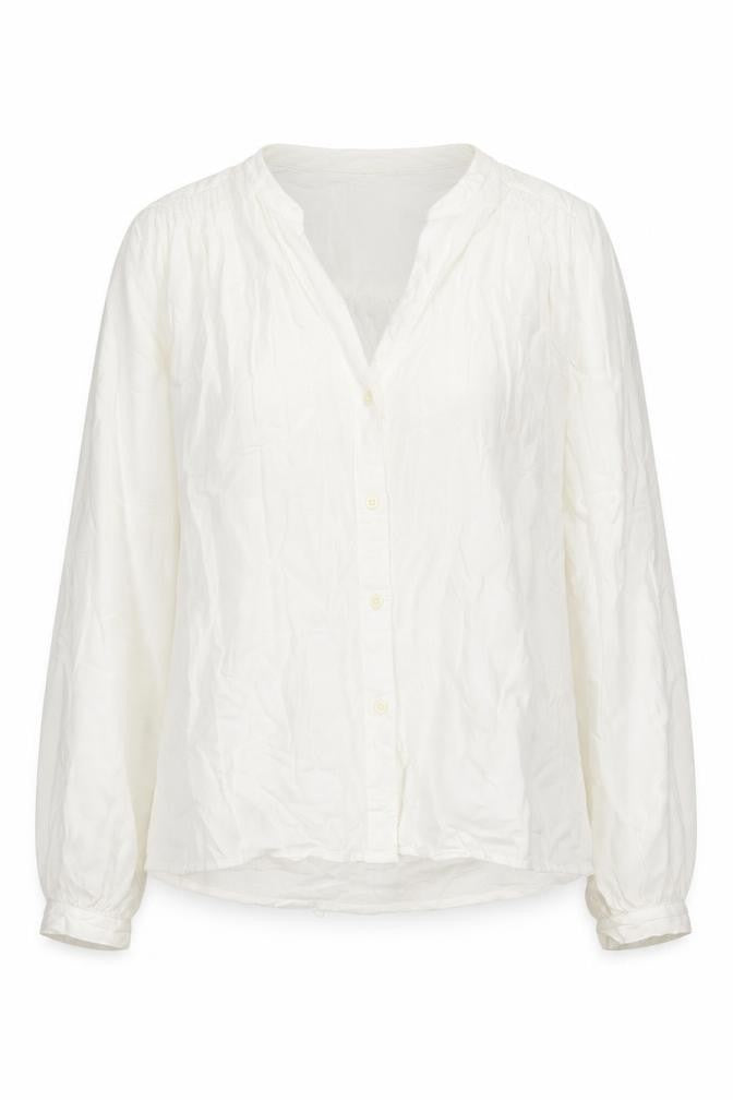 GAP Women's White Button-Up Blouse, Size M, Classic Style