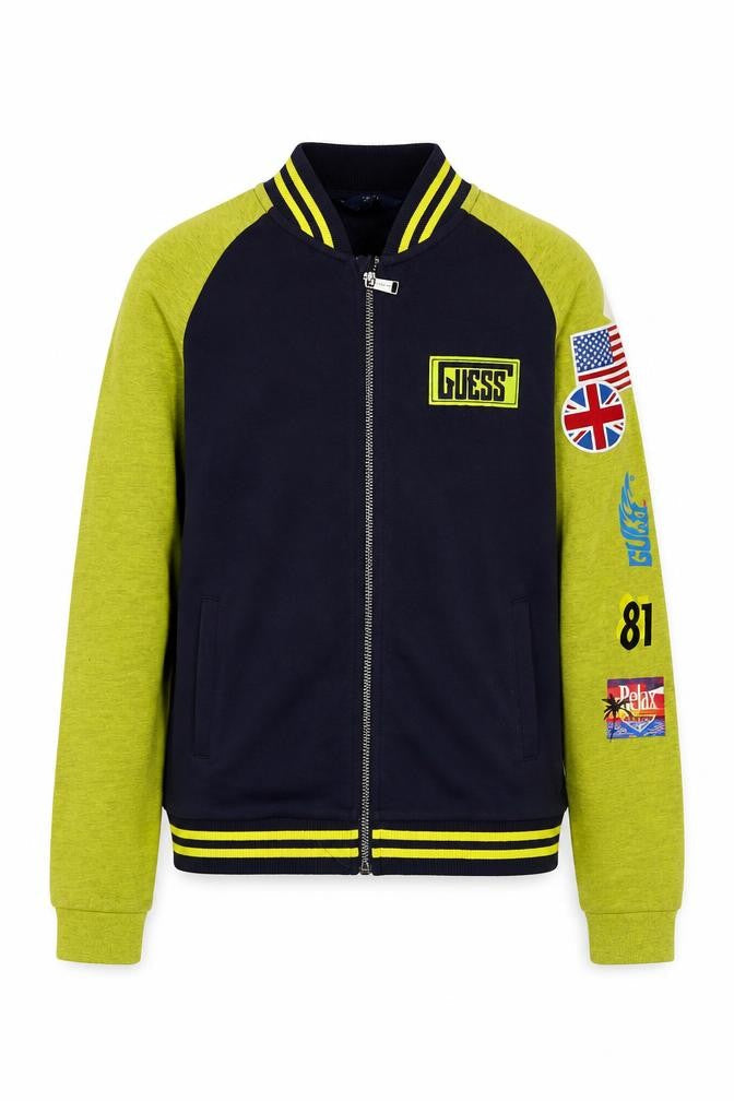 Guess Boys Blue Varsity Jacket Size 12 Spring Autumn