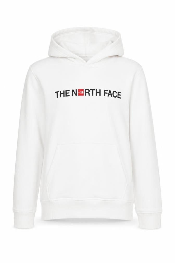 The North Face Boys White Pullover Hoodie, Size L