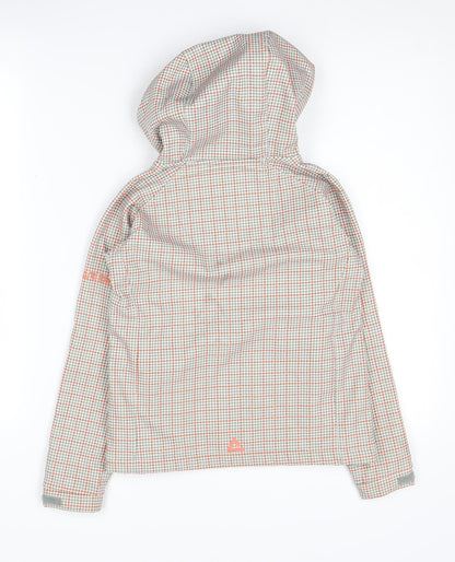 Back view of Dare 2b girls’ grey softshell jacket 8 years wind-resistant