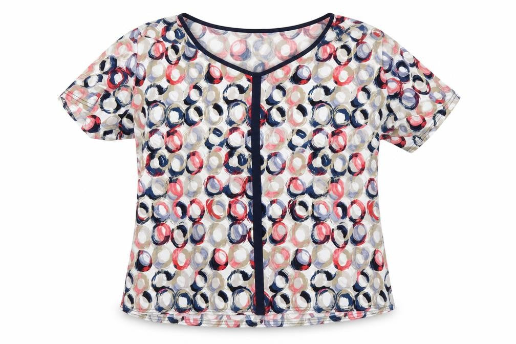 Bassini Women's Multicoloured Geometric T-Shirt Size 18