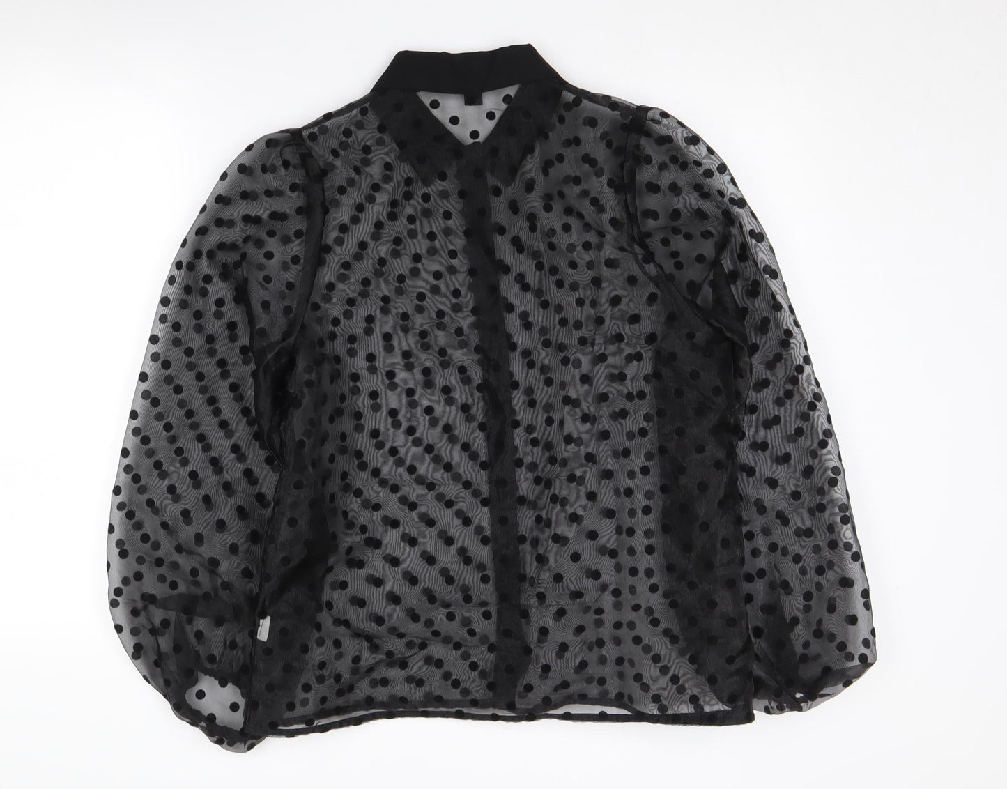 New Look Women's Black Polka Dot Blouse Size 12