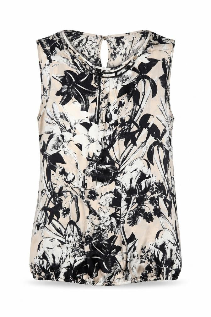 Wallis Women's Beige Floral Tunic Blouse Size 12