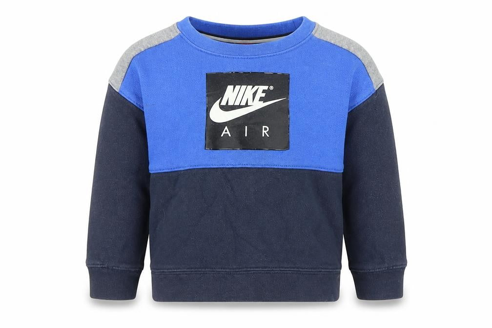 Nike Boys Blue Pullover Sweatshirt 3 Years Logo Graphic