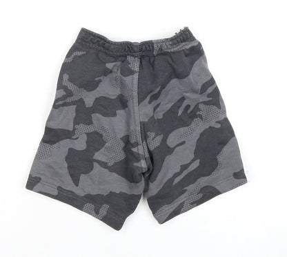 Back view of Adidas boys’ grey camouflage athletic shorts 2-3 years