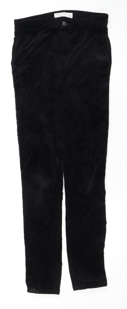 Topshop Women's Black High-Rise Skinny Trousers Size 10