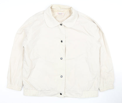 Damart Women's Beige Collared Jacket Size 14