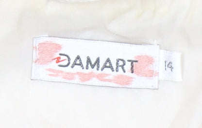 Damart Women's Beige Collared Jacket Size 14