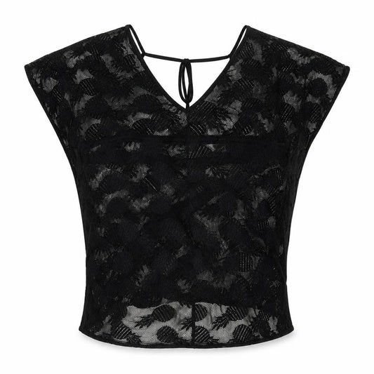 SoulCal & Co Women's Black Lace Camisole Blouse, Size 12