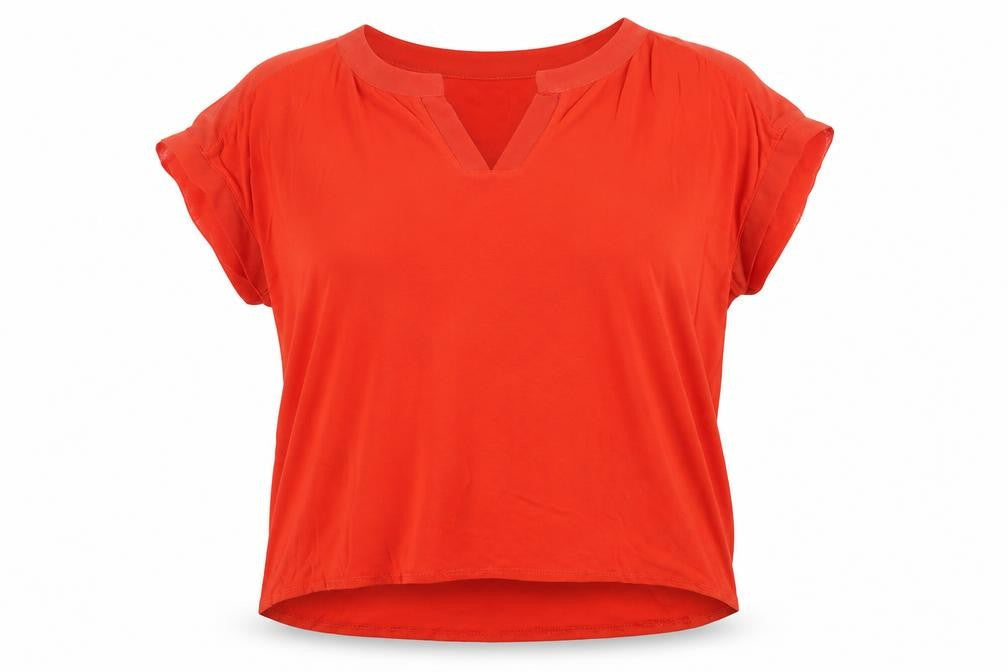 Jasper Conran Women's Red V-Neck Blouse Size 14