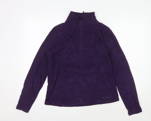 Peter Storm Women's Purple 1/4 Zip Pullover, Size 14