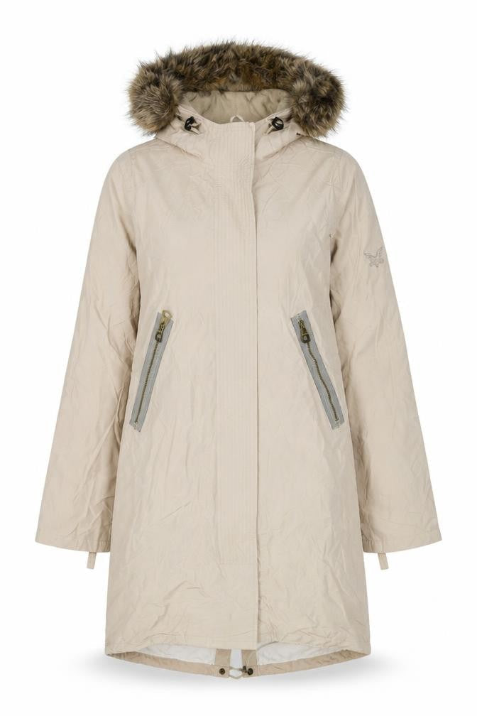 Firetrap Women's Beige Parka Jacket, Size S, Winter Casual