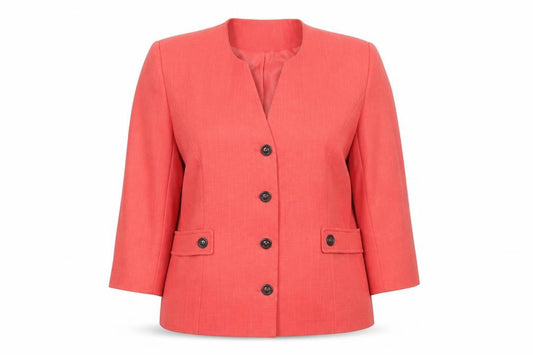 Classics Women's Pink Blazer, Size 16, Single-Breasted