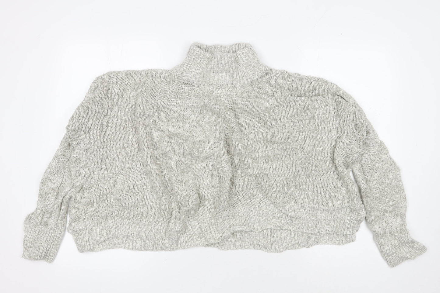 New Look Women's Grey Roll Neck Jumper, Size L