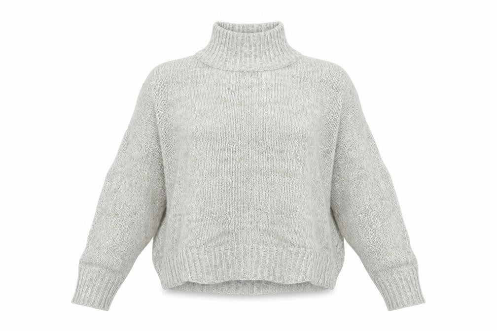 New Look Women's Grey Roll Neck Jumper, Size L