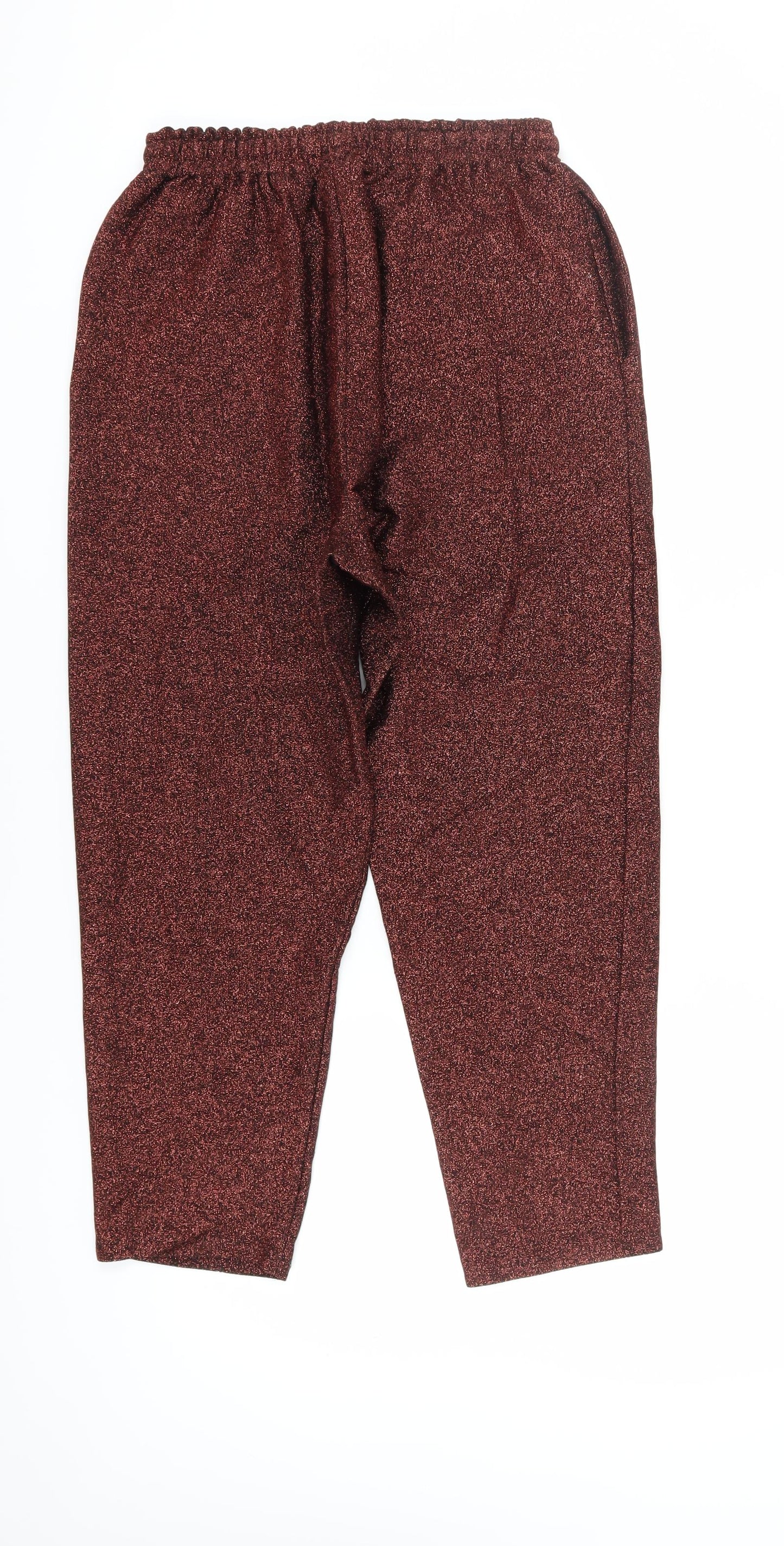 ASOS Women's Red Trousers Size 12 Elastic Waist