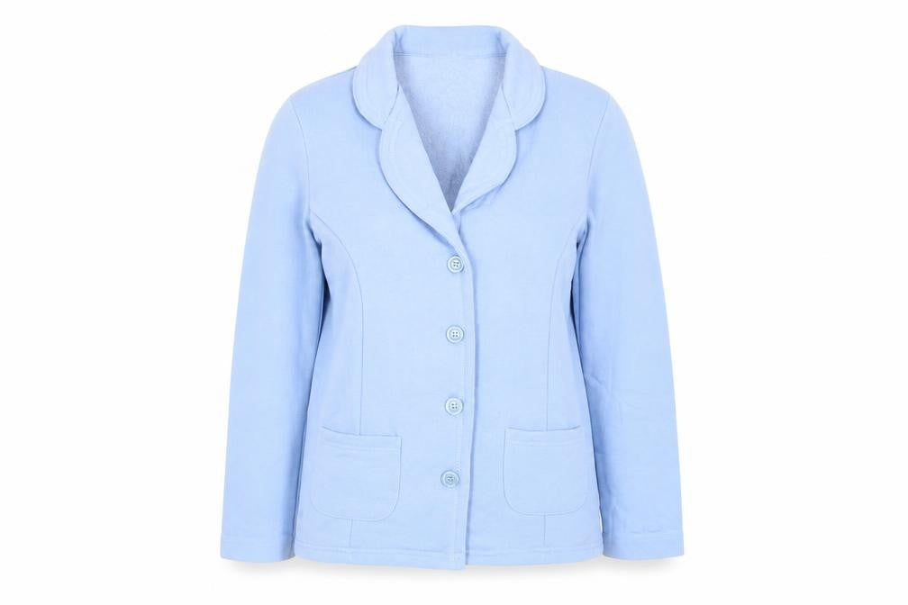 Damart Women's Blue Suit Jacket Size S Shawl Collar