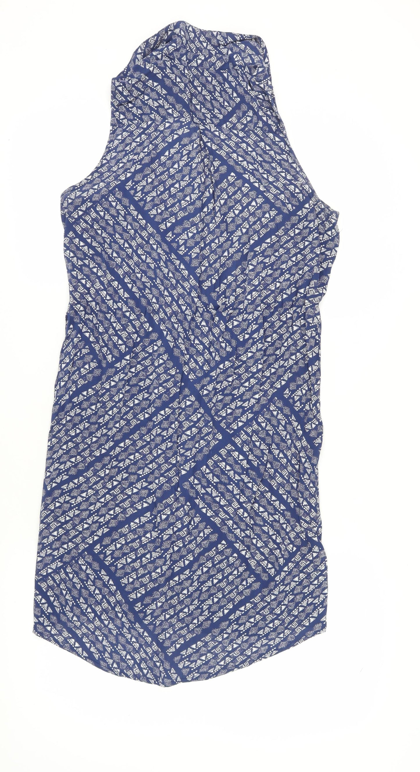 The Collection Debenhams Blue Geometric Shirt Dress Size 12