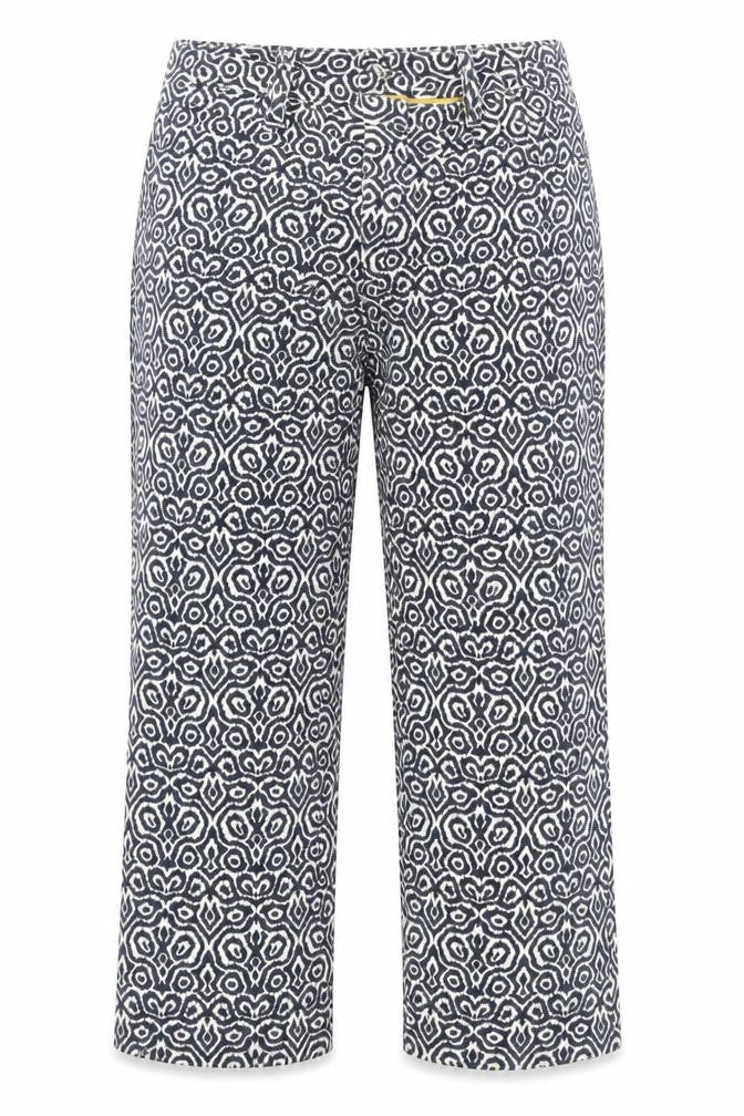 J.Crew Women's Blue Geometric Stretch Trousers