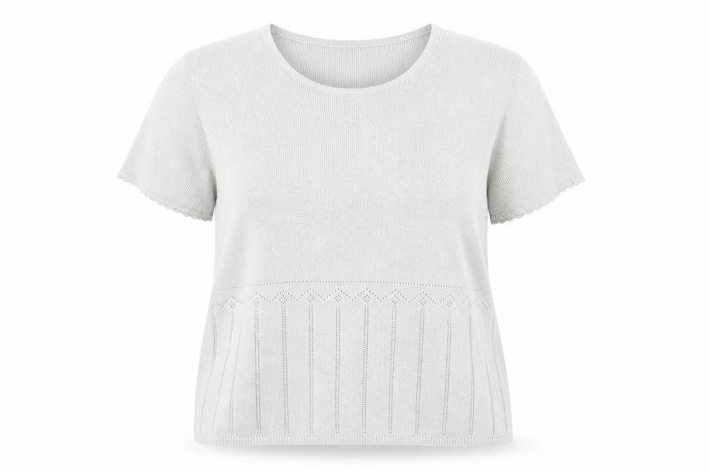 Eastex Women's Grey Short Sleeve Knit Pullover Jumper Size 14