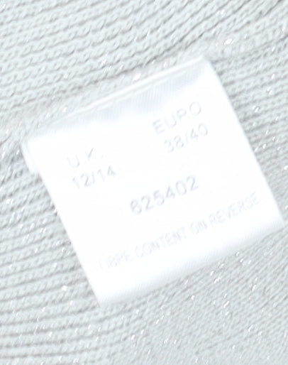 Eastex Women's Grey Short Sleeve Knit Pullover Jumper Size 14