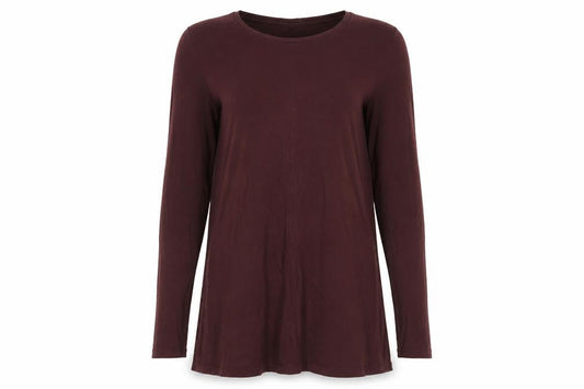 Zara Women’s Brown Long Sleeve Tunic T-Shirt M