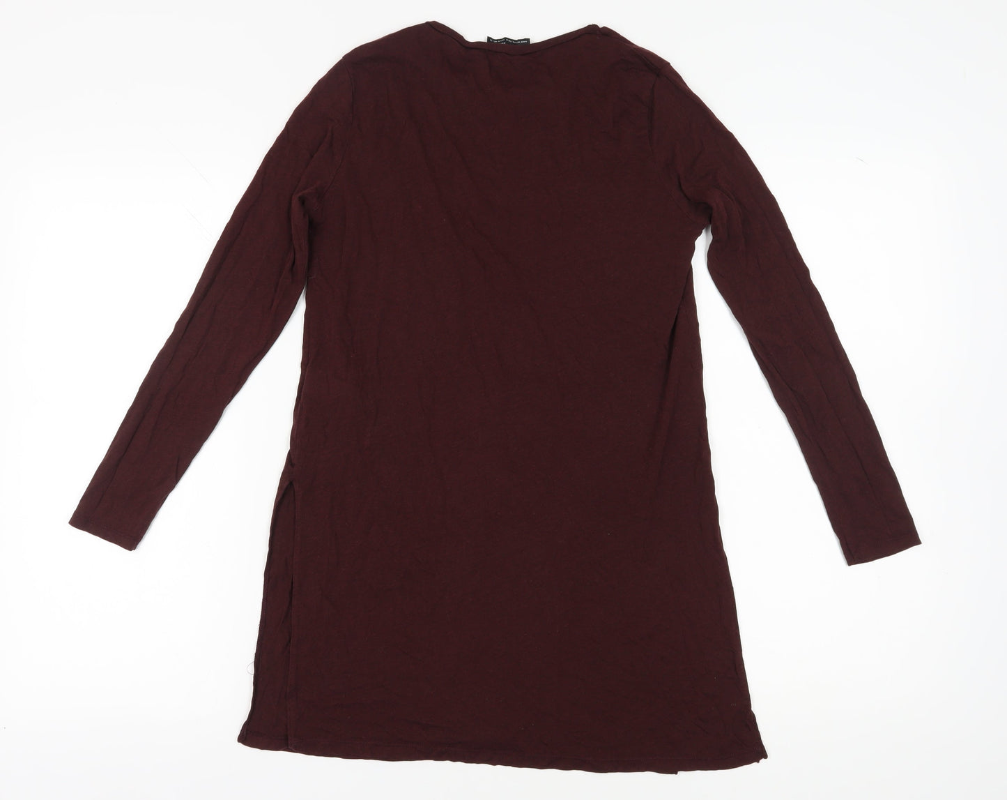 Zara Women’s Brown Long Sleeve Tunic T-Shirt M