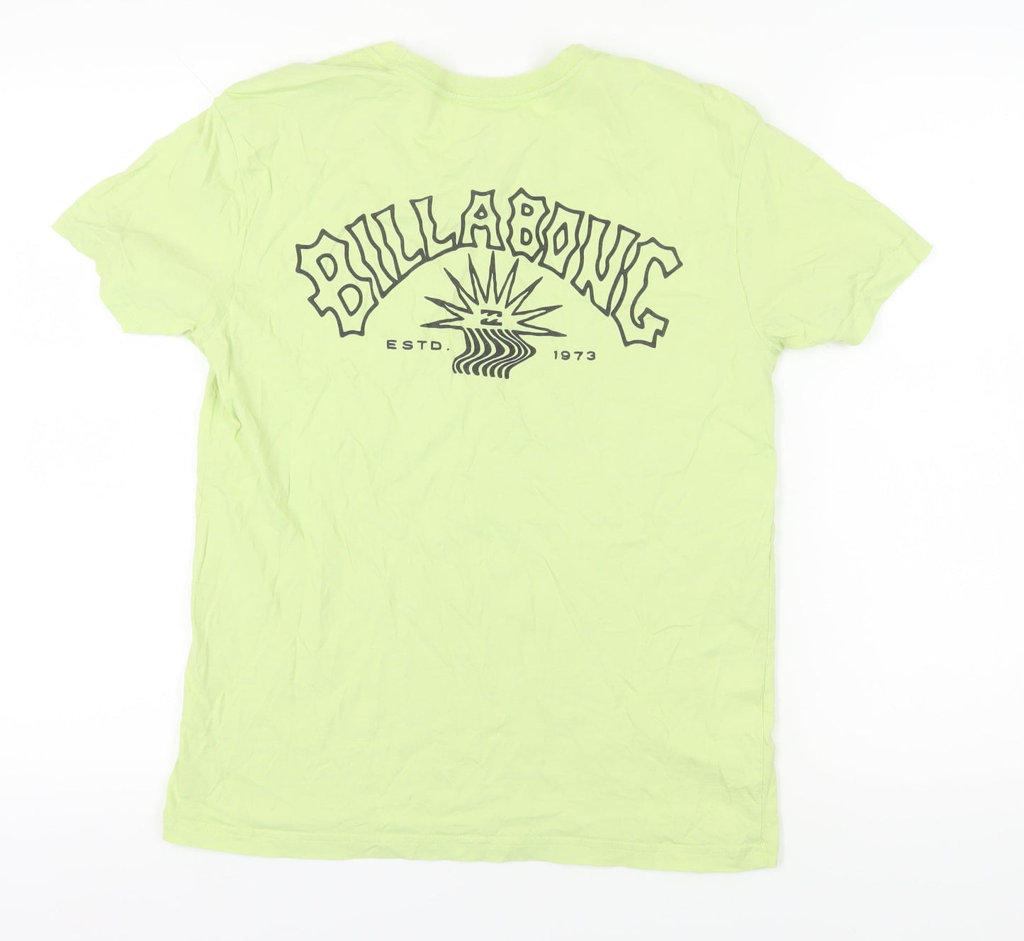 Billabong Men's Green XS T-Shirt, Logo, Crew Neck
