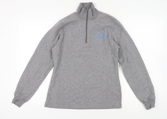 Sport-Tek Women's Grey XS Mock Neck Pullover Sweatshirt