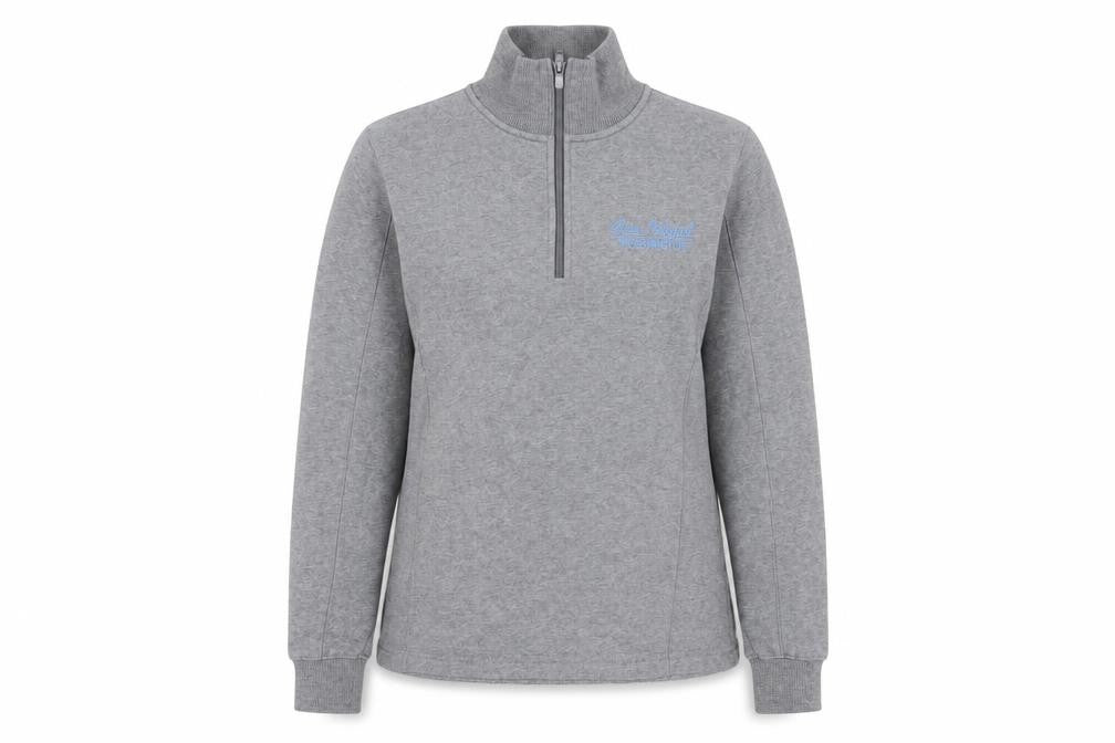 Sport-Tek Women's Grey XS Mock Neck Pullover Sweatshirt