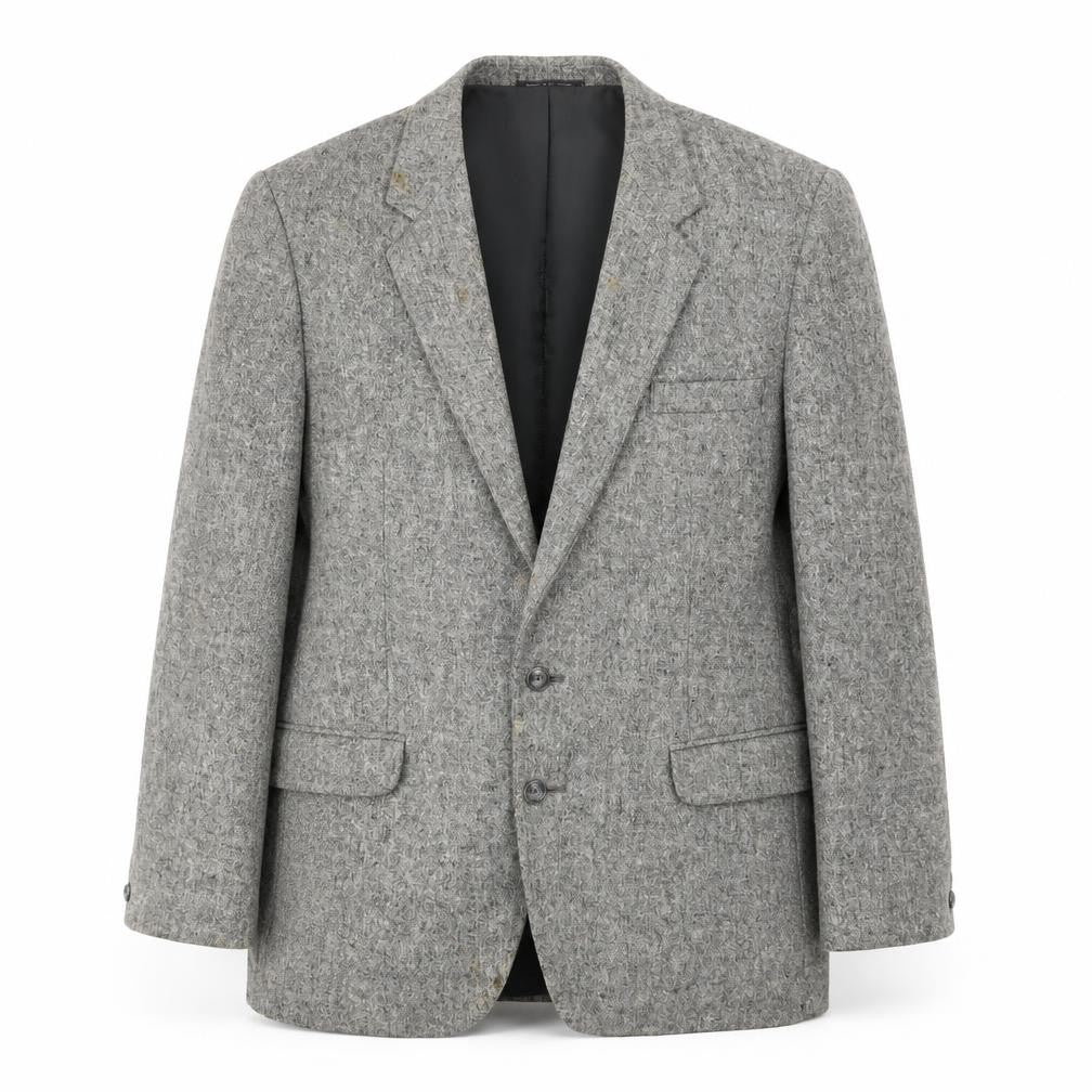 Quality Menswear Grey Wool Blazer, Men's Size 42R