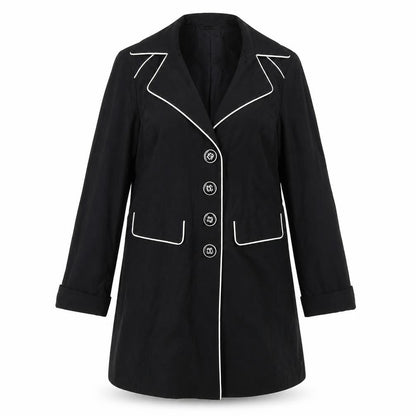 Madeleine Women's Black Mid-Length Coat Size M