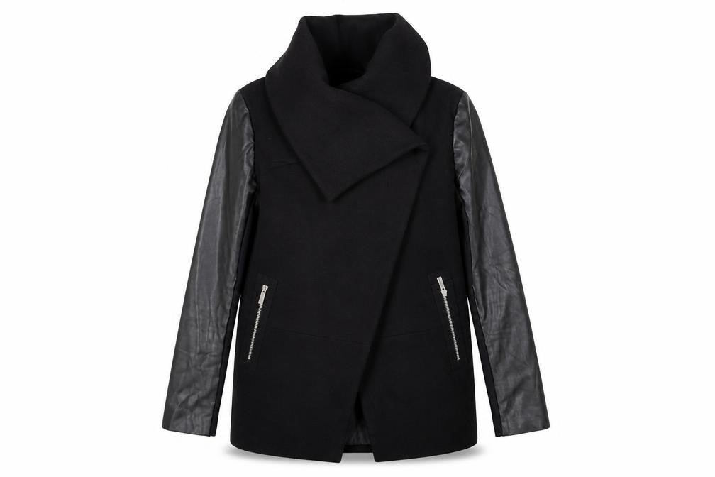 Oasis Women's Black XS Mid-Length Zip Coat