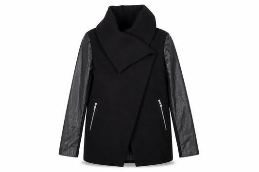 Oasis Women's Black XS Mid-Length Zip Coat