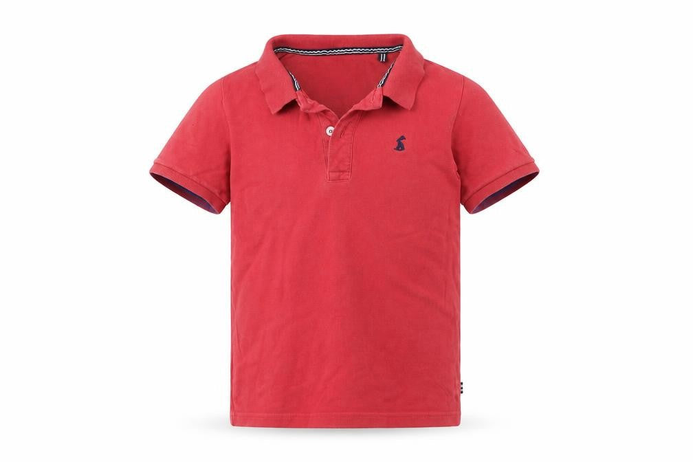 Joules Boys Red Polo Shirt, 6 Years, Cotton, Short Sleeve