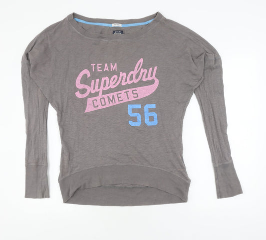 Superdry Women's Grey Pullover Sweatshirt, Small