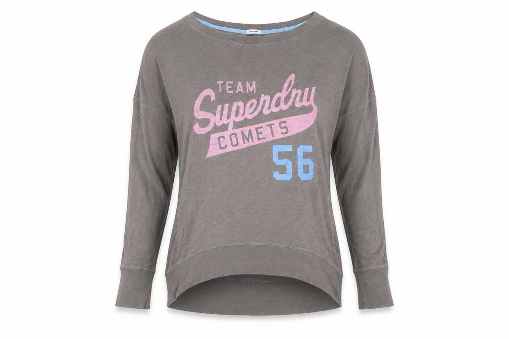 Superdry Women's Grey Pullover Sweatshirt, Small