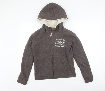 SoulCal Women's Grey Hooded Jacket Size 10