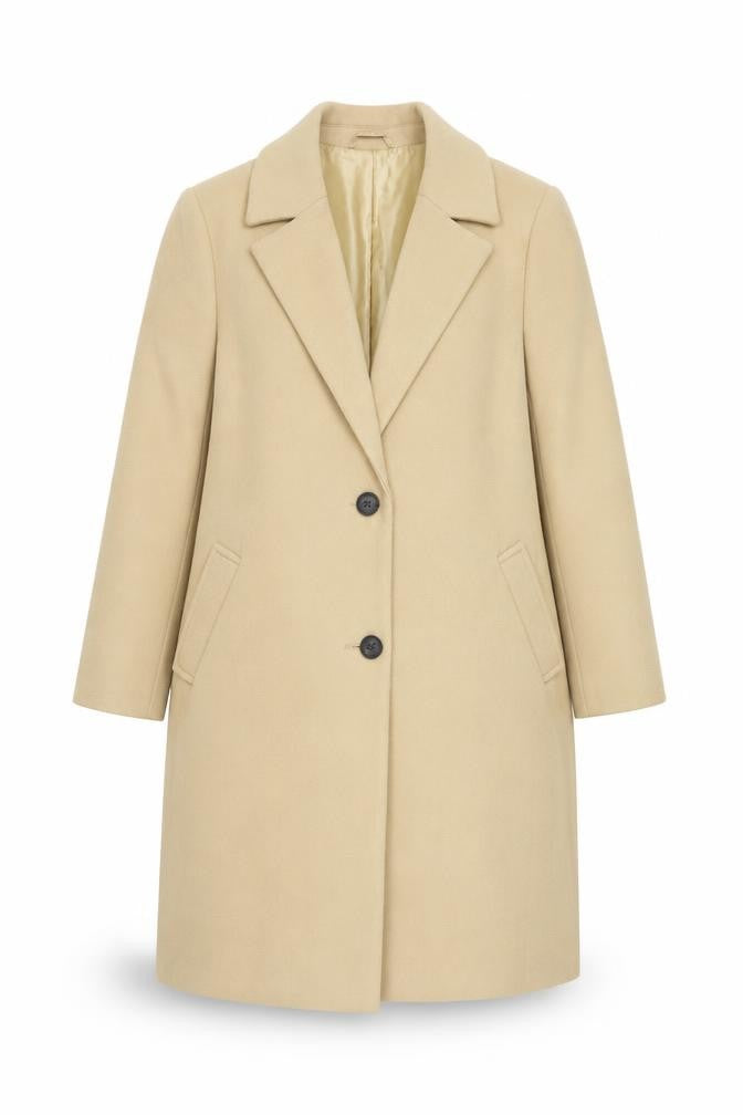 River Island Women's Beige Overcoat Size 14