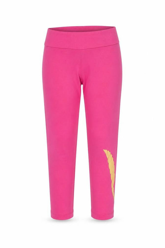 Front view of Nike girls’ pink leggings 5 years activewear elastic waist