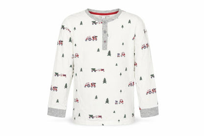 The Little White Company Boys White Christmas T-Shirt, 7-8 Years