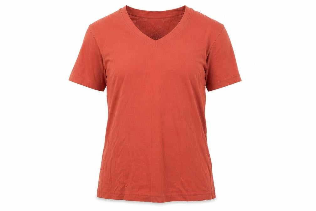 Cotton Traders Unisex Red V-Neck T-Shirt - S