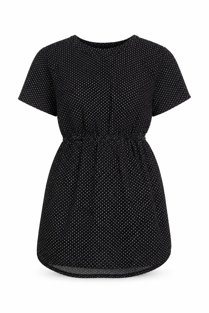 Warehouse Women's Black Polka Dot Dress - Size 10
